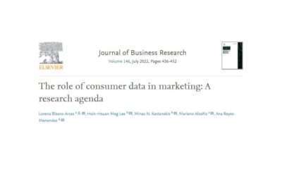 Mariano Alcañiz is co-author of a recently published article: The role of consumer data in marketing: A research agenda, in Journal of Business Research